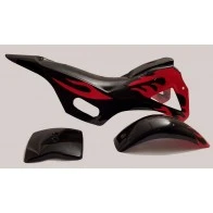 kit carénage pocket cross noir et rouge