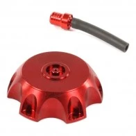 Bouchon de réservoir alu dirt bike, rouge